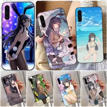 Чехол для телефона Anime Mai Sakurajima Girl для Samsung A91 A81 A73 A72 A71 A30S A20 A12 A13 A52 A53 4G 5G мягкий черный чехол для телефона Samsung A91