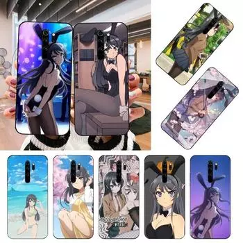 Чехол для телефона Anime Mai Sakurajima Girl для Xiaomi Mi 12 11T 10T 9T Lite Pro Ultra Note 10 Poco F3 F4 X4 GT, мягкий черный чехол для телефона Xiaomi 12 or 12X