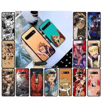 Чехол для телефона Anime MHA Hawks BNHA для Samsung Galaxy S22 S20 Ultra S20 S22 Plus S21 S10 S9 S8 Plus S10E S20 FE S8