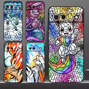 Чехол для телефона Anime P-Pokemons Elf Baby для Google Pixel 8 7 Pro 6 Pro 6A 5A 5 4 4A XL 5G черный мягкий чехол Fundas Google Pixel 5
