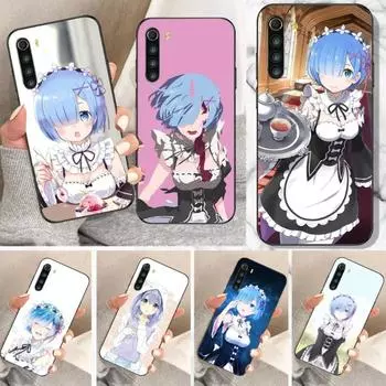 Чехол для телефона Anime ReZERO Ram Rem для Xiaomi Redmi Note 11 10 9T 8 7 Pro Redmi 10 9 9A 9C 8 7 6, мягкий черный чехол для телефона Redmi Note11-11S 4G