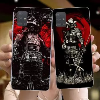 Чехол для телефона Apanese Samurai Oni Mask для Huawei P50 P40 P30 Pro Mate 40 30 Pro Nova 8 8i Y7P Honor Прозрачный чехол для телефона Huawei P50 Pro