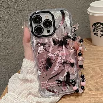 Чехол для телефона Apple 14 Dancing Butterfly iPhone 15roMax Feather Yarn 13mini/12/xse3/8plus/76 Apple 15