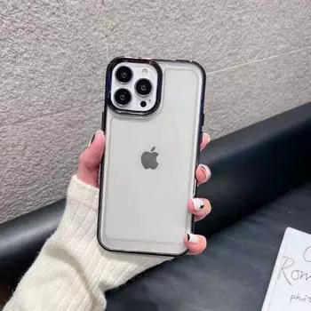 Чехол для телефона Apple 14 ProMax Electroplated Space Shell — классный, простой и прозрачный защитный чехол 12/12pro зелёный