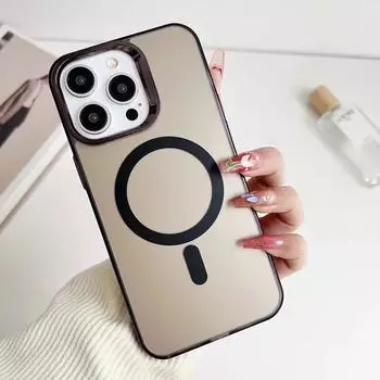 Чехол для телефона Apple 15pm IMD Двухслойный Цвет Серебристый Гальванизированный Магнитный Чехол 13/14 Высококлассная Гальванизированная Зеркальная Рамка XR Жесткий Чехол Apple 7G/8G universal