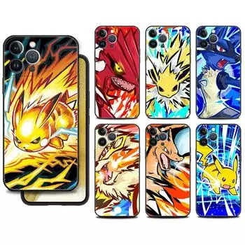 Чехол для телефона Apple iPhone 11 14 13 12 Pro 7 Plus XR X XS Max 6 6S 13Pro Max черный силиконовый чехол аниме крутой покемон iPhone 14 Pro Max