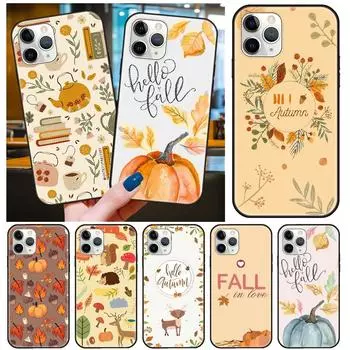 Чехол для телефона Apple IPhone 13 12 11 Mini Pro MAX SE X XS XR 8 7 6 S Plus, черный чехол Etui, роскошный водонепроницаемый осенний чехол с тыквой iPhone 6 ( 6S ) Plus