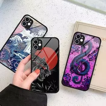 Чехол для телефона Apple Iphone 13 Pro Max 12 Mini Se 11 Xs X Xr 8 14 Plus 7 6s Plus, модный чехол с китайским тигром и драконом iPhone 11