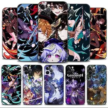 Чехол для телефона Apple Iphone 14 13 12 11 Pro Max 13 12 Mini Xs Max Xr X 7 8 6 6s Plus с рисунком Genshin Impact Aether Lumine For iPhone 6 6S Plus