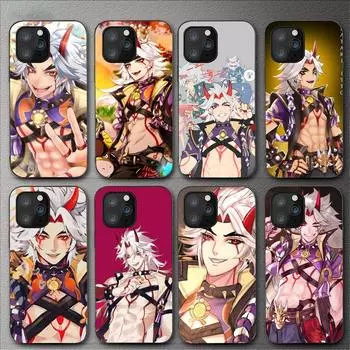 Чехол для телефона Arataki Itto Genshin Impact для Iphone 11 12 Mini 13 14 Pro Xs Max X 8 7 6s Plus 5 Se Xr Shell iPhone12PROMAX