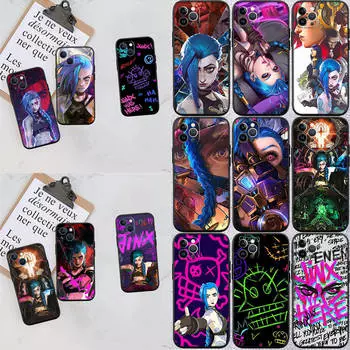 Чехол для телефона Arcane Jinx для iPhone 6 6s 7 8 11 12 13 14 15 XS Pro Max XR X SE Samsung S20 S21 S22 S23 S24 FE Ultra S8 S9 S10 Plus Lite S21S S10E Samsung S22 коричневато-жёлтый