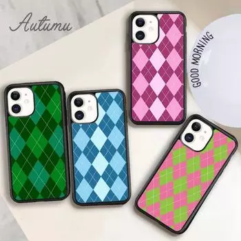 Чехол для телефона Argyle для iPhone 11, 12, 13, 14 Pro Max mini X XR XS SE 2020 5, 6S, 7, 8 Plus, Samsung Galaxy S21 S22, чехол iPhone 6plus