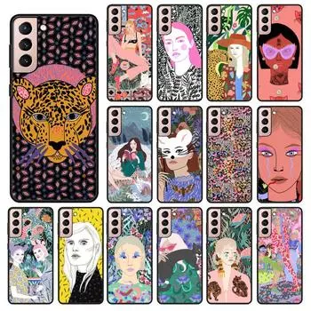Чехол для телефона Art jaguar Flower Women Korean Dream для Samsung Galaxy S22 S20 Ultra S20 S22 Plus S21 S10 S9 S8 Plus S10E S20 FE S8