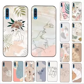 Чехол для телефона Art Line Face для женщин Samsung A 10 11 12 13 20 21 22 30 31 32 40 51 52 53 70 71 72 73 91 13 shell Samsung A73 5G