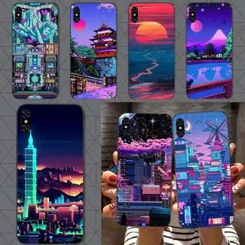 Чехол для телефона Art Pixel Aesthetic для iPhone 14 13 12 11 XS X 8 7 6 Plus Mini Pro Max SE 2022, мягкий черный чехол для телефона iPhone 14