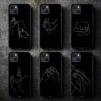 Чехол для телефона Art Simple Kiss Rose Sex Girl Body для iPhone 11 12 Mini 13 14 Pro XS Max X 8 7 6s Plus SE XR Shell iphoneX