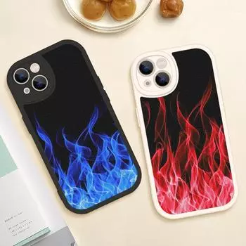 Чехол для телефона Artistic Personality Flame для iPhone 13 12 11 14 Pro MAX MiNi 7 8 14 Plus X XS XR 13 Pro защитные чехлы из овчины 13 pro max