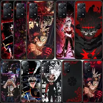 Чехол для телефона ASTA с анимацией Black Clover для Xiaomi Redmi Note 11 Pro 11E 11S 4G 11T 10 10S 9 9S 9T 5G 8 8T 7 6 5 4 4X Redmi Note 10S