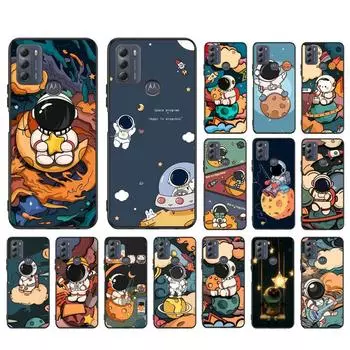 Чехол для телефона «Астронавт Луна и космос» для Motorola Moto E32 E20 E40 G22 G52 G20 G30 G100 G60 G50 G10 GPure GStylus G9 One Action Macro Moto G9 Plus