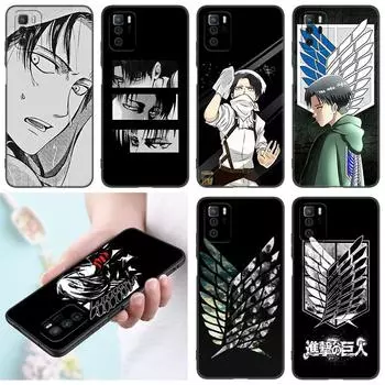 Чехол для телефона «Атака Титанов» для Xiaomi Redmi Note 7 8 9 10 Lite 11 11E 11T 12 Pro 11S 4G 10T 5G 8T 9S 10S, мягкий черный чехол из ТПУ Redmi Note 7(Pro)