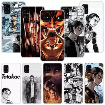 Чехол для телефона «Атака Титанов» с изображением аниме «Эрен» для Samsung Galaxy A12 A22 A32 A42 A52 A72 A51 A71 5G A41 A31 A21 A02S M12 M21 M31 M30S Samsung A12 5G