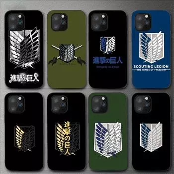 Чехол для телефона «Атака Титанов» в стиле аниме для Iphone 11 12 Mini 13 14 Pro Xs Max X 8 7 6s Plus 5 Se Xr Shell iPhone13PROMAX