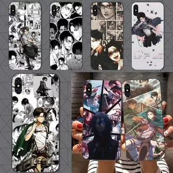 Чехол для телефона «Атака Титанов» в стиле аниме для IPhone 14 13 12 11 XS X 8 7 6 Plus Mini Pro Max SE 2022, мягкий черный чехол для телефона iPhone 14