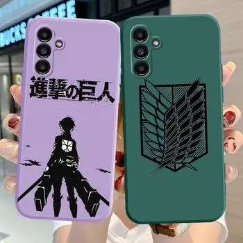 Чехол для телефона «Атака Титанов» в Японии для Samsung Galaxy A50 A51 A31 A21s A70 A03s A01 A11 A71 A02, квадратный жидкий чехол, мягкий аниме Samsung A01
