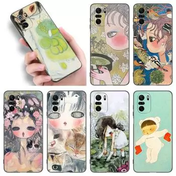 Чехол для телефона Aya Takano Art для Xiaomi POCO F2 F3 M2 M3 M4 X3 X4 Pro NFC F4 GT 5G F1 X2 C3 C31 C40 M5S, мягкий черный чехол из ТПУ Xiaomi POCOphone F1