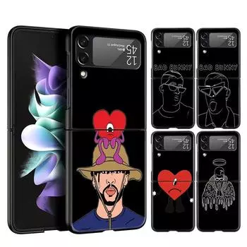 Чехол для телефона Bad Bunny UN VERANO SIN TI для Samsung Galaxy Z Flip 3 4 5, складной чехол для Samsung Z Flip3 Flip4, жесткий бампер Samsung Z Flip 3