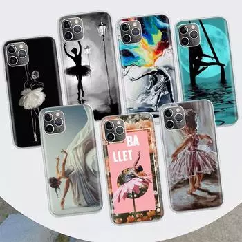 Чехол для телефона «Балерина, балет, танцы» для Apple iPhone 11, 12, 13, 14 Pro 7 XR X XS Max 6 6S 8 Plus + Mini 5 SE, мягкий чехол с принтом iPhone 11