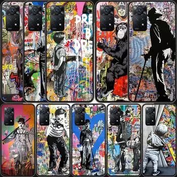 Чехол для телефона Banksy Graffiti Art Abstract для Redmi Note 13 Pro 5G Plus 12 12C 10 10A 10C 9 9A 9C 9T 8 8A K60 K70 Pro Xiaomi Cover Redmi K70(K70 Pro)