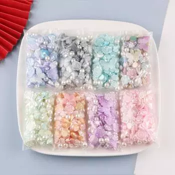 Чехол для телефона Baroque Cream Glue, сказочный бант, украшенный цветами и жемчугом, аксессуары из материалов ручной работы