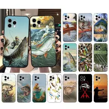 Чехол для телефона Bass Fish Fisherman для iPhone Samsung Galaxy Redmi Xiaomi Oppo OnePlus Note SA 7 8 9 10 11 12 13 14 20 21 22 23 53 54 Pro Max Plus Ultra iPhone 6 or 6S