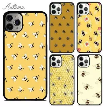 Чехол для телефона Bees для iPhone 11 12 13 14 Pro Max mini X XR XS SE 2020 5 6S 7 8 Plus Samsung Galaxy S21 S22 Cover shell iPhone 6plus