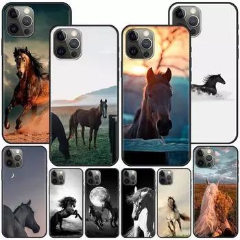 Чехол для телефона «Бегающая лошадь» для iPhone Samsung Galaxy Redmi Xiaomi Oppo OnePlus Note SA 7 8 9 10 11 12 13 14 20 21 22 23 53 54 Pro Max Ultra TPU Soft iPhone 6 or 6S