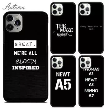 Чехол для телефона «Бегущий в лабиринте» с цитатами для iPhone 11, 12, 13, 14 Pro Max mini XR XS SE 2020 7, 8 Plus, Samsung Galaxy S21 S22, чехол iPhone 6plus