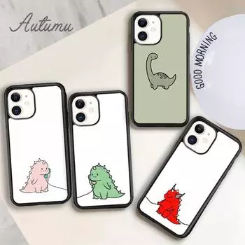 Чехол для телефона Best Friends Dino для iPhone 11 12 13 14 Pro Max mini X XR XS SE 2020 6S 7 8 Plus Samsung Galaxy S21 S22 iPhone 6plus