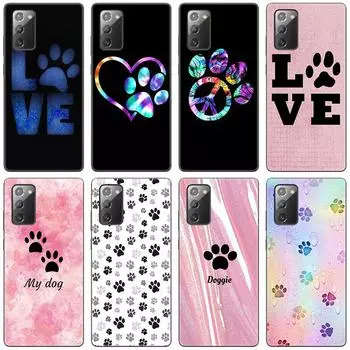 Чехол для телефона Best friends Dog paw для Samsung Galaxy S20 S21 FE S10 Lite Note 20 10 Lite S8 S9 + S10E S10 Plus Ultra Black Cover Samsung Note 10