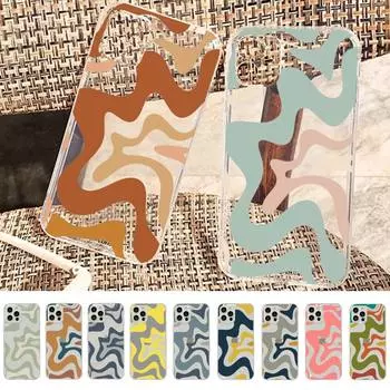 Чехол для телефона бежевого и серовато-зеленого цвета с абстрактным узором Liquid Swirl для iPhone 11 12 pro XS MAX 8 7 6 6S Plus X 5S SE 2020 XR 6plus or 6s plus