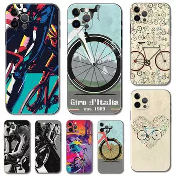 Чехол для телефона Bike Art для iPhone 5 5S 2020se 6 6s 7 8 plus x 10 XR XS 11 12 13 mini pro MAX, черная задняя крышка из ТПУ iphone 5 5S SE 2016