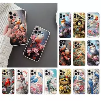 Чехол для телефона Birds для iPhone 15 14 Pro Max 13 12 11 Pro Max XSMax XR 12 13 mini 14 Plus iphone 15Pro