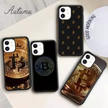Чехол для телефона Bitcoin для iPhone 11 12 13 14 Pro Max mini X XR XS SE 2020 5 6S 7 8 Plus Samsung Galaxy S21 S22 Cover shell iPhone 6plus
