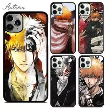 Чехол для телефона Bleach Ichigo Kurosaki Anime для iPhone 11 12 13 14 Pro Max mini X XR XS SE 2020 6S 7 8 Plus Galaxy S21 S22 iPhone 6plus