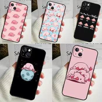 Чехол для телефона Blobfish для iPhone 14 13 12 11 16 15 Pro Max Plus Mini 7 8 X XR XS Max Мягкий чехол iPhone 12 mini
