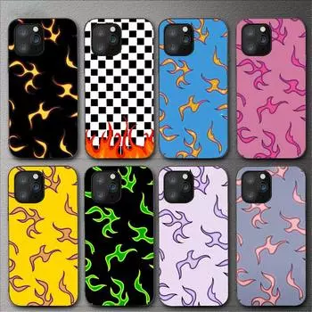 Чехол для телефона Blue Red Flame Fire для Iphone 11 12 Mini 13 14 Pro Xs Max X 8 7 6s Plus 5 Se Xr Shell iPhone13PROMAX