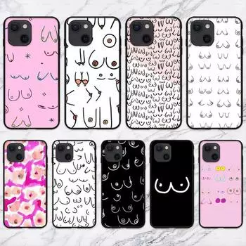 Чехол для телефона Boobs Art для iPhone 11 12 Mini 13 14 Pro XS Max X 8 7 6s Plus 5 SE XR Shell iPhone14ProMax