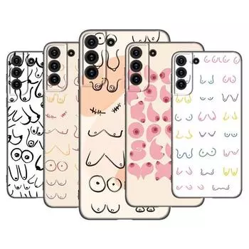 Чехол для телефона Boobs Art Print для Samsung Galaxy S22 Pro S21 S20 Ultra FE S10 Lite 5G S10E S9 S8 Plus, мягкий черный чехол из ТПУ Samsung S22 Ultra