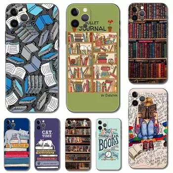 Чехол для телефона Books для iPhone 14 5s 2020se 6 6s 7 8 plus x 10 XR XS 11 12 13 mini pro MAX черная задняя крышка из ТПУ iPhone 14