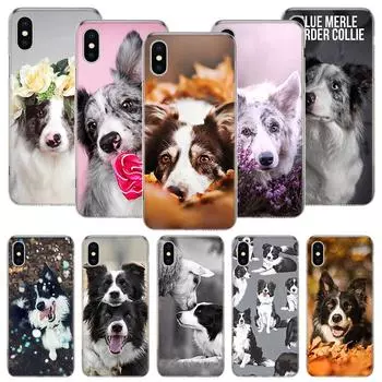 Чехол для телефона Border Collie Clever для iPhone 11 12 13 14 Pro XS XR X Max 7 8 6 6S Plus Mini + 5 SE с индивидуальным рисунком iPhone 11